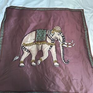 Jim Thompson Silk Elephant Print Scarf large